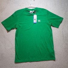 Adidas Trefoil Essentials Tee Shirt Size Small Mens Energy Green JN0235, NWT