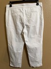 CHICO'S CROP PANTS CHICO'S SZ 2 (12) WHITE STRETCH TAPERED LEG PULL ON — photo 3