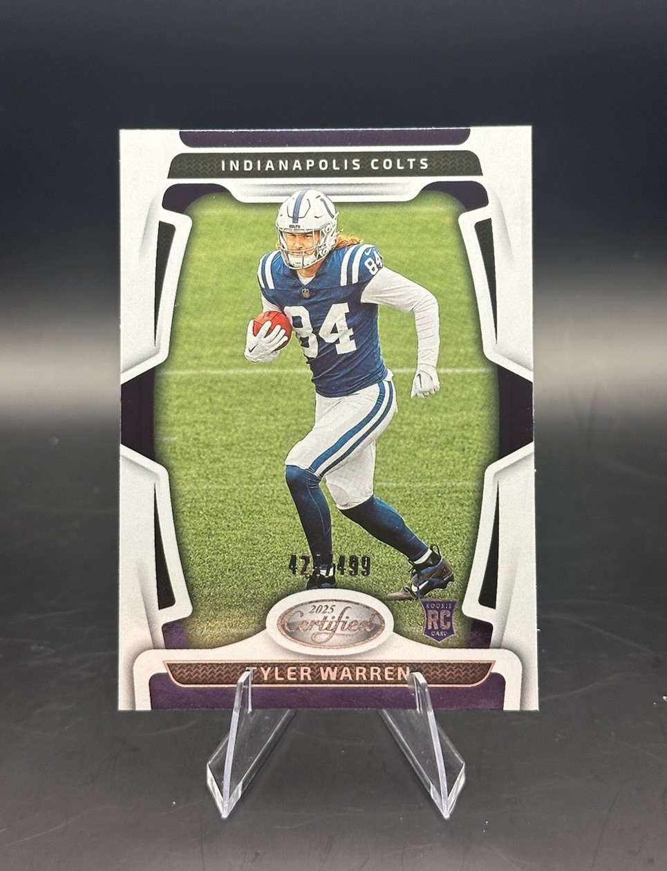 Tyler Warren 2025 Panini Certified /499 #113 Rookie Colts