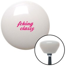 Pink Fcking Classy White Retro Shift Knob W M16x1.5 Insert Shifter Auto Manual