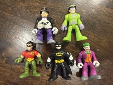 Lot 5 Fisher-Price Imaginext DC Super Friends Robin Joker Riddler Penguin Batman