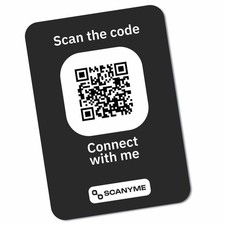 Scanyme Black Edition Car Qr Contact Sticker Easy Contact Privacy Protection