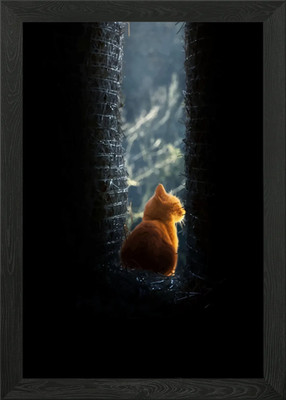 Katze gerahmtes Wandbild Poster Leinwanddruck Bild