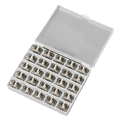 Nähmaschinenspule Aufbewahrungsbox transparent Kunststoff oder Metall 25 Stück Set