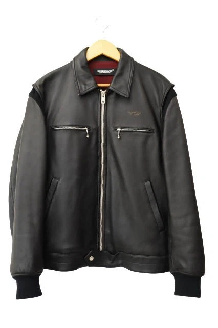 UNDERCOVER Giacca monopista pelle sottocoperta usata 2022 taglia 3 nera lunghezza 65 cm