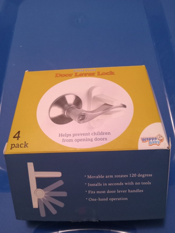 Wappa Baby Childproof Door Lever Lock-Resealed Box 4 Pack. Never Used.