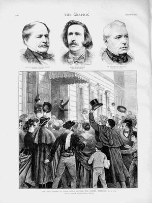 Old Antique Print 1873 Spain Cortes Captain Maury Henry Pierson Channell 19th