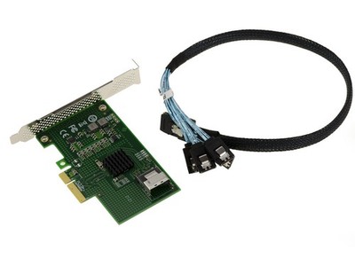 PCIE 2.0 Controller 4x RAID SATA III 6GB /// 4 Ports /// MARVELL 88SE9230
