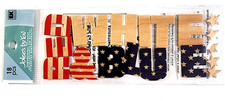 RARE Jolee's By You 3D Stickers Patriotic America Red White Blue Stars  Stripes