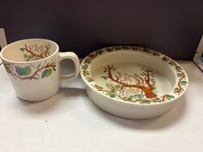 TIFFANY & CO : 2-Pc CHILD NURSERY SET “Squirrel” JOHNSON BROS ENGLAND