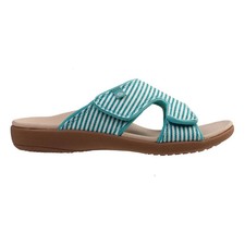 Spenco Kholo Stripe Full Contact Comfort Women's Sandals Lagoon - 10 Medium