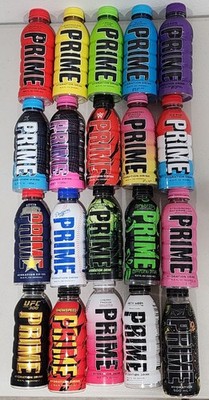 Prime Bottles 20 Rare Hard Find Empty ~ Ksi, UFC, Metal Moon, Durant, Dodgers, X