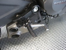 DUCATI MONSTER 600 620 695 696 TITAN ALUMINIUM FUSSRASTEN RASTEN BLACK NEW   