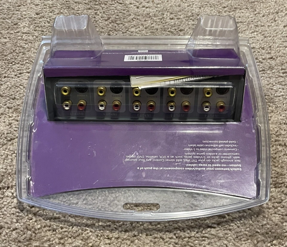 Radio Shack 4 WAY STEREO A/V SELECTOR SWITCH AUDIO VIDEO 15-1983 NEW DVD VCR AUX - Image 3 of 3