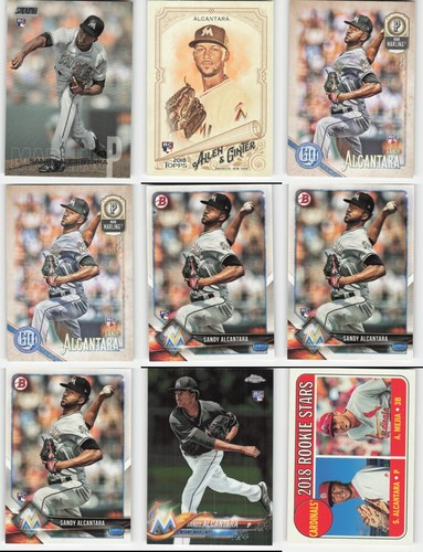 (9) Sandy Alcantara Rookie Card Lot MLB Baseball Car…