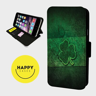 IRISH CLOVER PATRIOTIC - Kunstleder Klapp Handy Hülle Cover - iPhone/Samsung