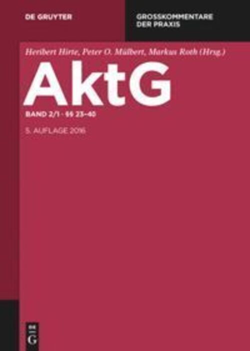 Thumbnail - Volker Röhricht (u. A.) | Aktiengesetz / §§ 23-40 | Buch | Deutsch