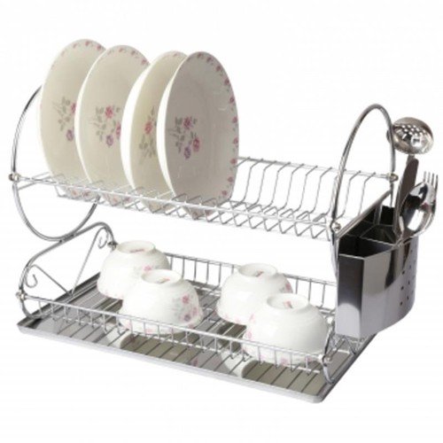 Megachef Chrome Plated 17.5 Inch Two Shelf Dish Rack - 第 1/1 張圖片