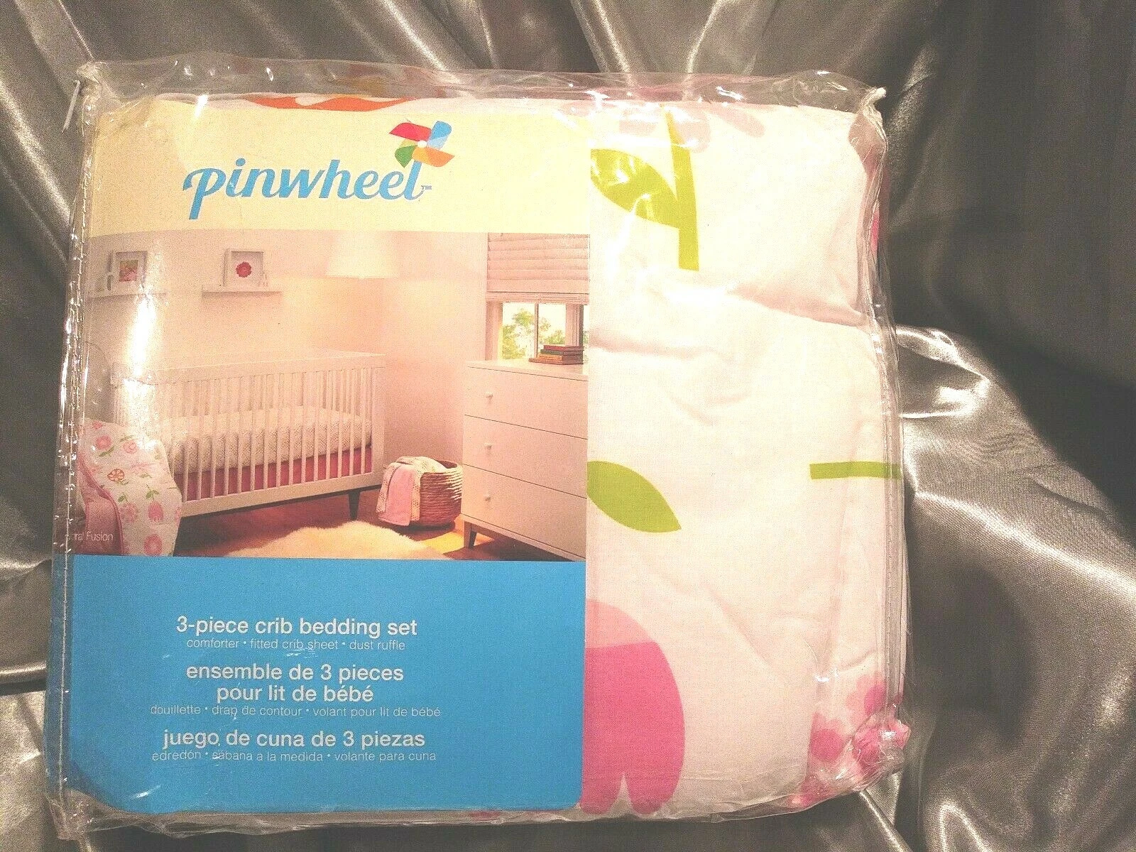 3 Piece Crib Bedding Set By Pinwheel Floral Fusion