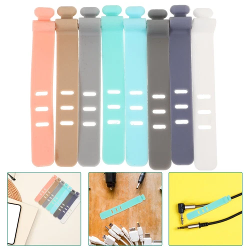  8 Pcs Drahtgurt Kabelbinder Wiederverwendbar Kabelbinder-Organizer