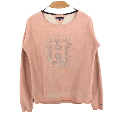 TOMMY HILFIGER Pull En Tricot À Col Rond Pour Fille Taille 176 (16 Ans) - Photo 1/4