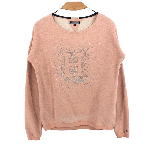 TOMMY HILFIGER Kid's Girl's Pullover Crew Neck Jumper Sweater Size 176 (16 y.o)