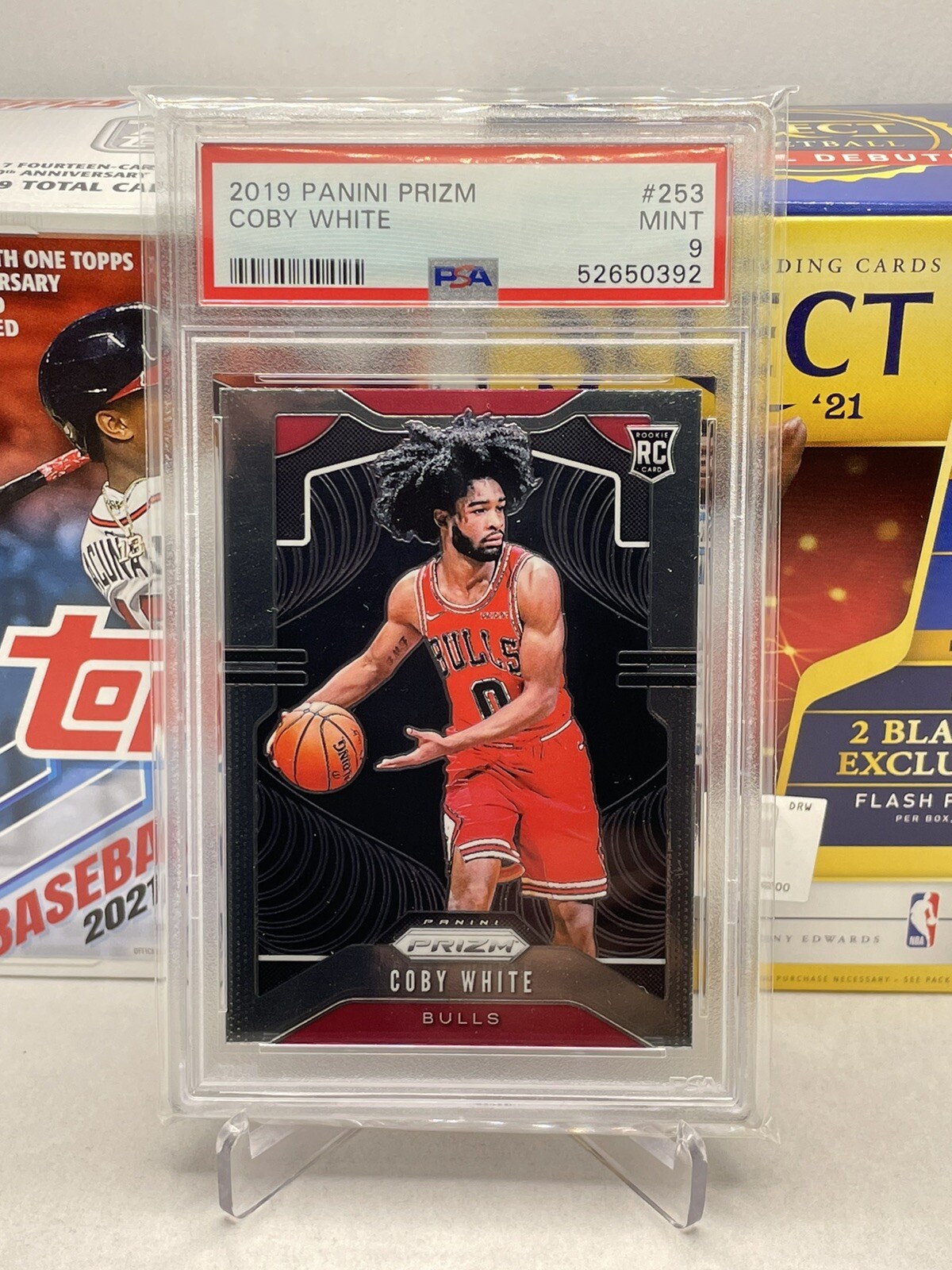 2019-20 Panini Prizm Coby White PSA 9 Rookie RC #253 Bulls MINT