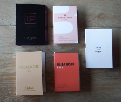 Damen Parfum Spray Proben 5x verschiedene Lancome,Chloe,Sander,Chanel,Balenciaga