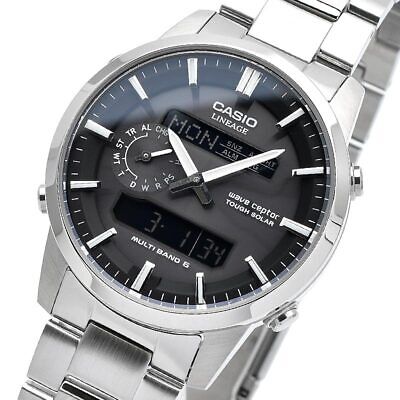 CASIO LINEAGE LCW-M600D-1BJF Radio Solar Watch Silver Black CASIO LINEAGE LCW-M600D-1BJF Radio Solar Watch Silver Black