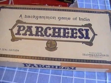 GAME PARCHEESI 1959 GOLD SEAL EDITION SELCHOW & RIGHTER COMPLETE BOARD GAME