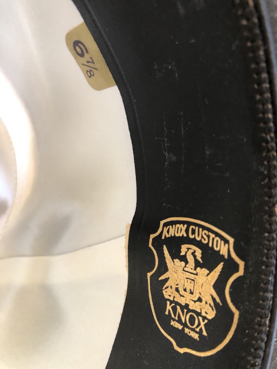 Vintage 1950s Knox Fedora Custom Hat Black Whippet 6 7/8 Vintage 1950s Knox Fedora Custom Hat Black Whippet 6 7/8