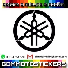 Adesivo PRESPAZIATO replica logo Yamaha diapason misura e colore a scelta