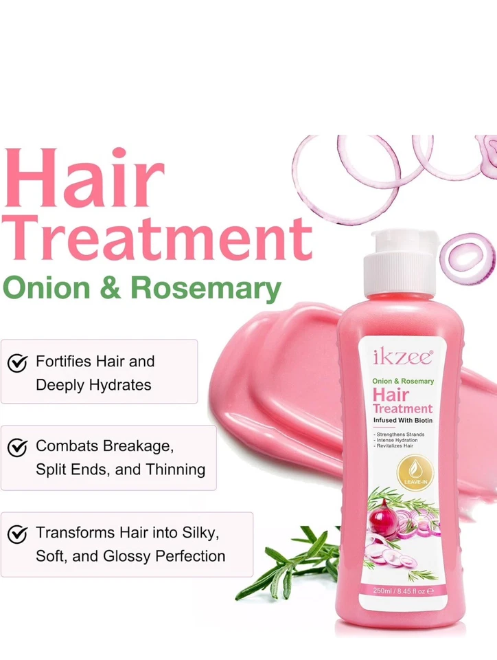 Onion Biotin and Rosemary Shampoo Set for Thinning Hair, Growth, and Shine 500ML - Image 3 of 4