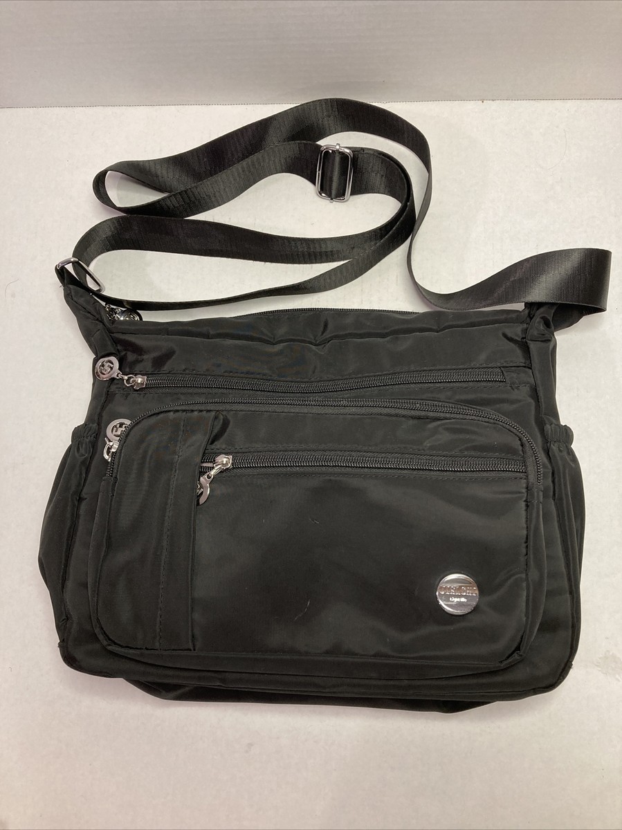 Jie L Shi Unisex Black Handbag Purse Adjustable Shoulder
