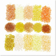 DIY Jewelry Making Kit - 3500pcs Yellow Seed Beads, 2000pcs Gl Bugle Beads, 1500