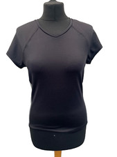 Activewear top TU size 12 black grey sleeveless polyester blend womens