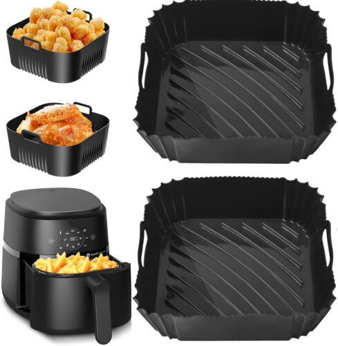 2PCS Silikonform Heißluftfritteuse Für Cosori, Silikoneinsatz Für 23cm Friteuse - Bild 13 von 14