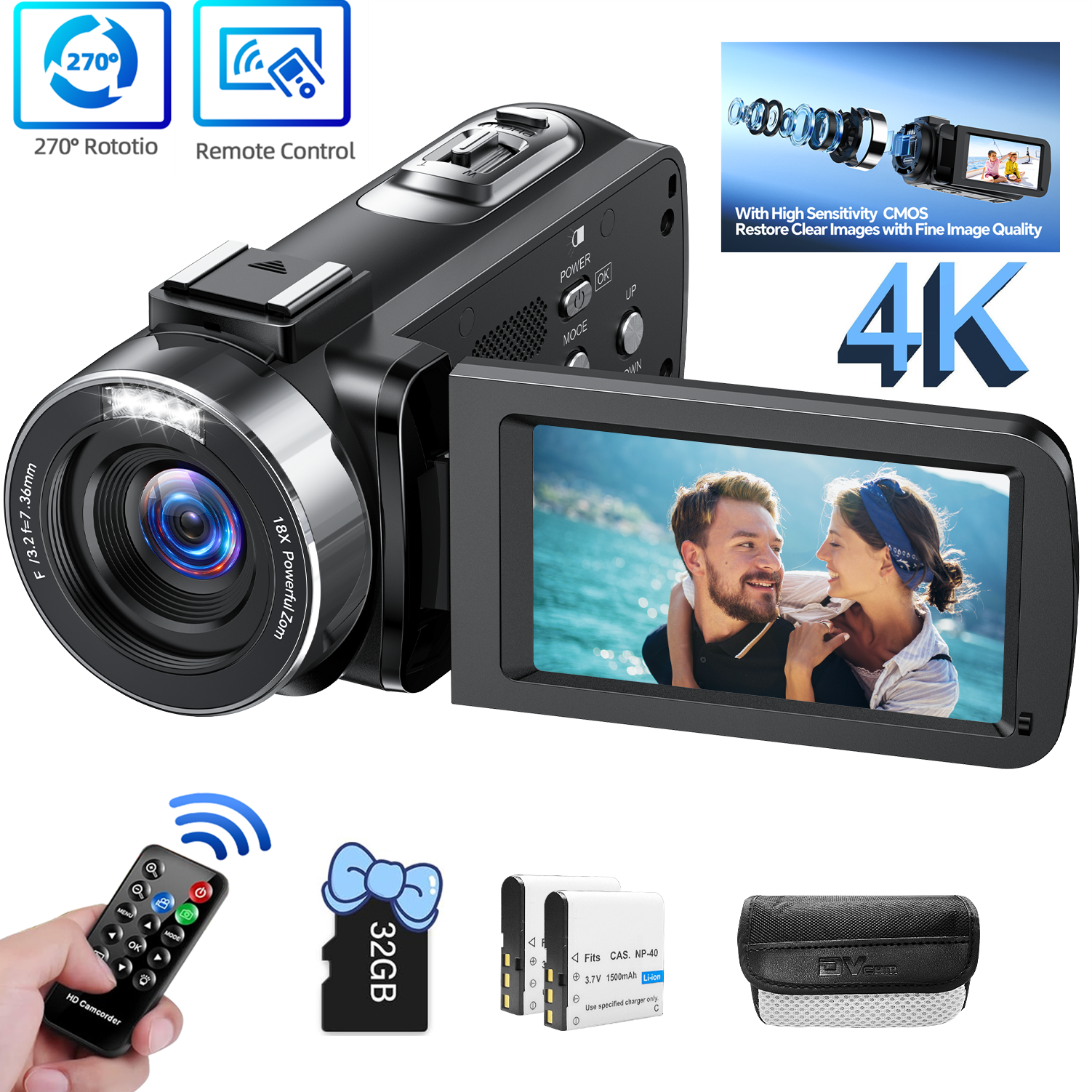 Camcorder 4K 42MP 3.0
