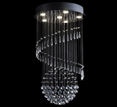 Deckenlampe Kristall Tröpfchen Hängeleuchte Kugel Design Wohnzimmer 50x90cm GU10 - Bild 1 von 11
