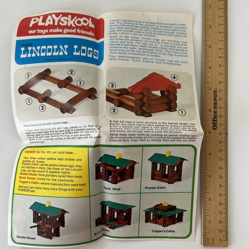 Vtg 60s 70s Lot Toy Instructions Lincoln Logs, Hot Wheels, Tinkertoy Idea Book - Picture 8 of 16