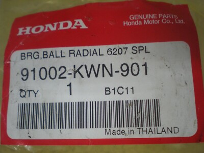 NOS OEM Honda Left Radial Ball Bearing 2011-13 PCX125 91002-KWN