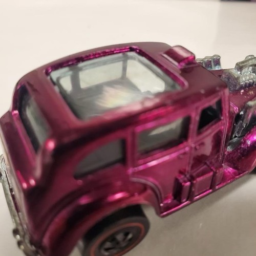HOT WHEELS RED LINE COCKNEY CAB HK MAGENTA w BROWN INT C8 CONDITION - Picture 5 of 6