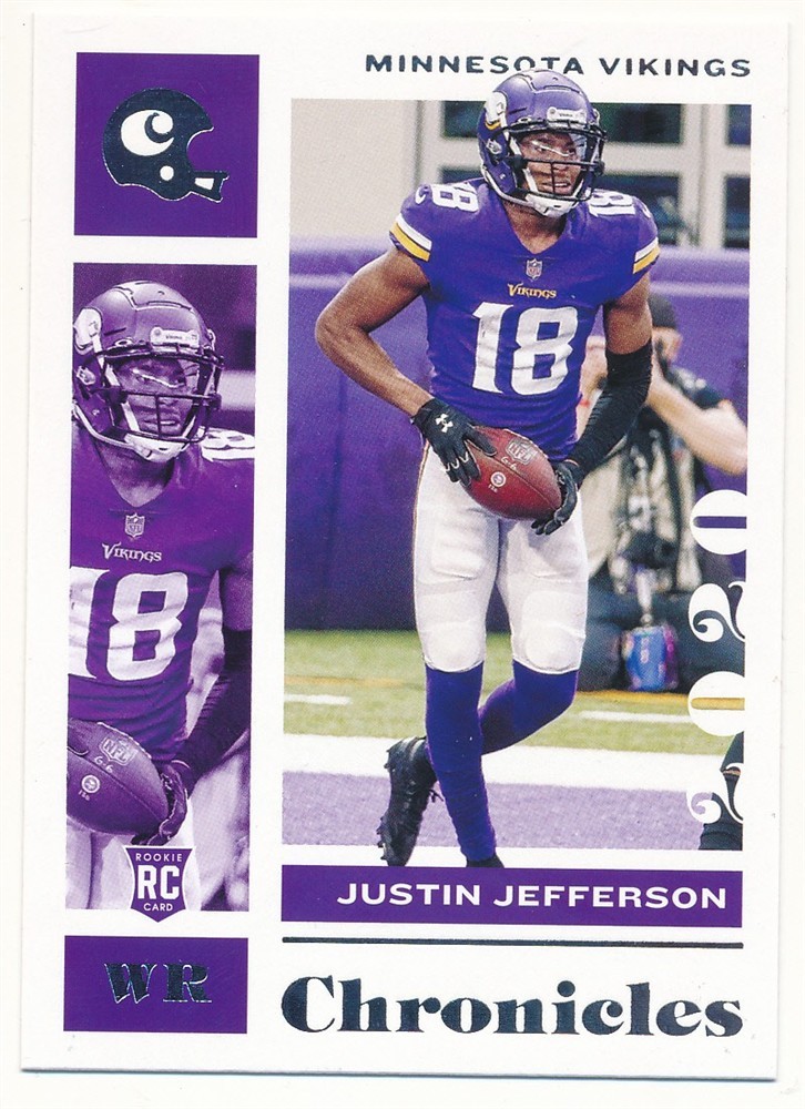 JUSTIN JEFFERSON 2020 PANINI CHRONICLES 62 RC ROOKIE CARD MINNESOTA VIKINGS MINT