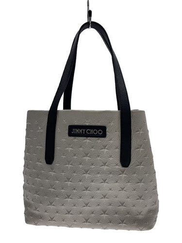 JIMMY CHOO Tote Bag Leather WHT