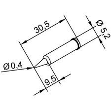 Ersa 102 PD LF 04 Lötspitze Bleistiftform, ERSADUR Spitzen-Größe 0.4 mm Inhalt 1