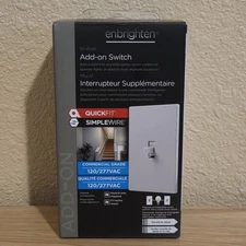 Enbrighten Add-on In-Wall Smart QuickFit & SimpleWire, Toggle, Wi-Fi, Z-Wave,