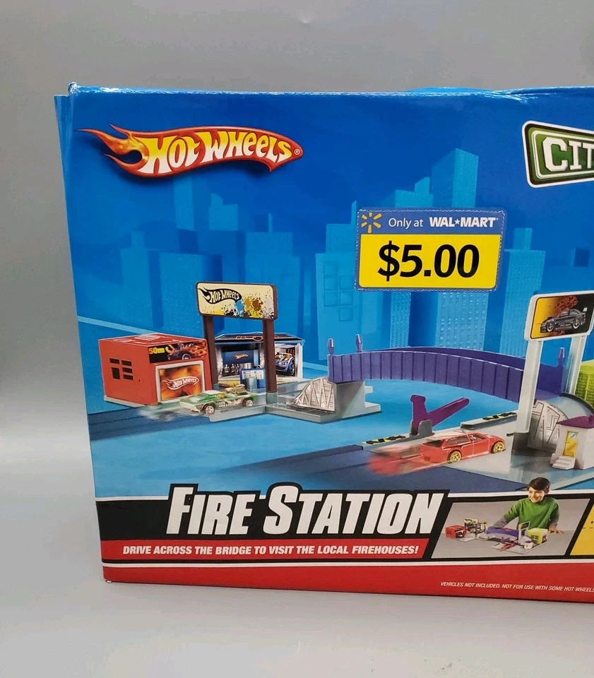 Hot Wheels City Sets FIRE STATION Vehicle Playset Connecting Mattel Sealed Box - Image 4 of 4