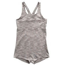 Outdoor Voices Strata Bodysuit One Piece Medium Heathered Tan Dance Workout Gym