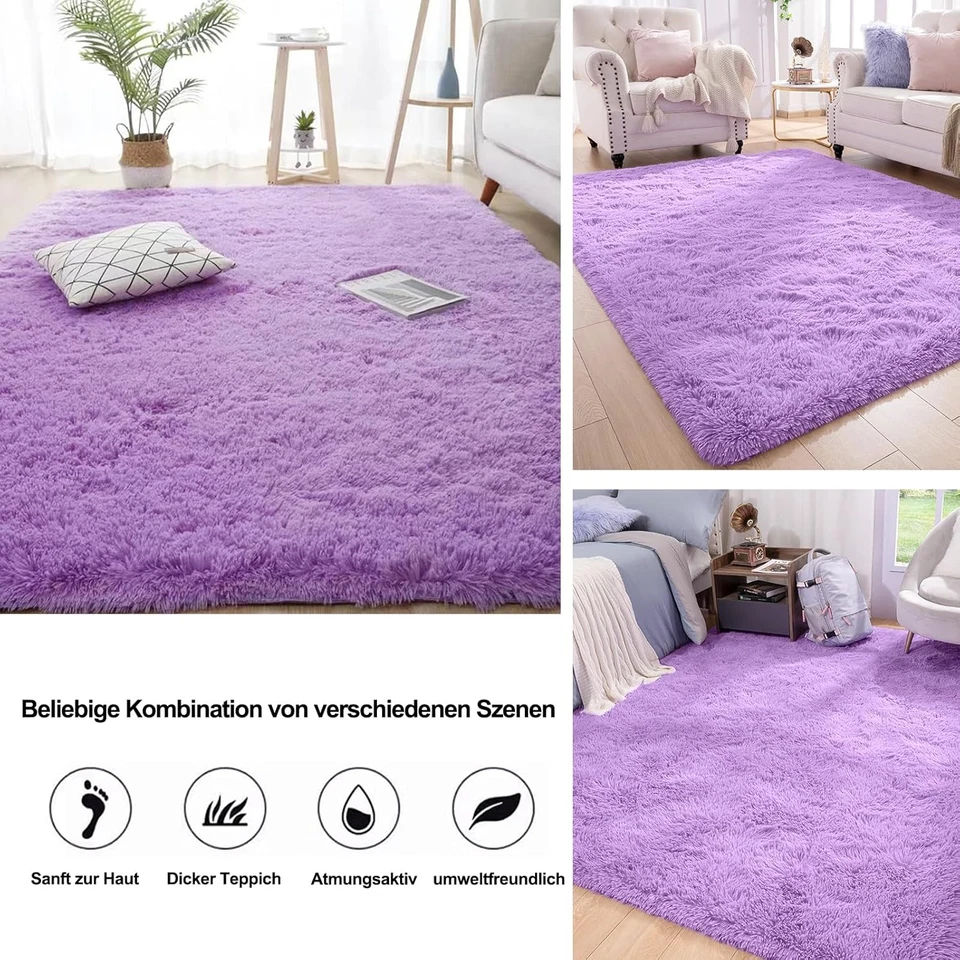 Tappeto per Camera Da Letto, 140 X 200 Cm, Morbido Tappeto per Soggiorno, Legger - Immagine 4 di 4