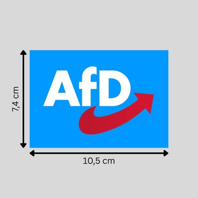 AfD Aufkleber ''AfD'': 10 - 300 Sticker (Premium-Qualität)